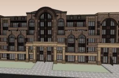 Sketchup别墅模型|联排别墅，西方新古典，花园洋房-BIM建筑网