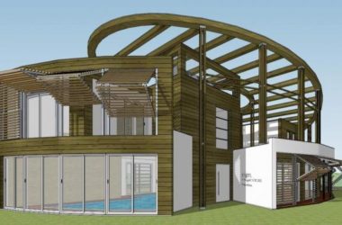 Sketchup别墅模型|独栋别墅，椭圆形，平面别墅，现代风格-BIM建筑网