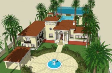 Sketchup别墅模型|独栋别墅，西班牙风格-BIM建筑网