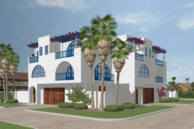 Sketchup别墅模型|欧式花园别墅，独栋别墅，地中海风情