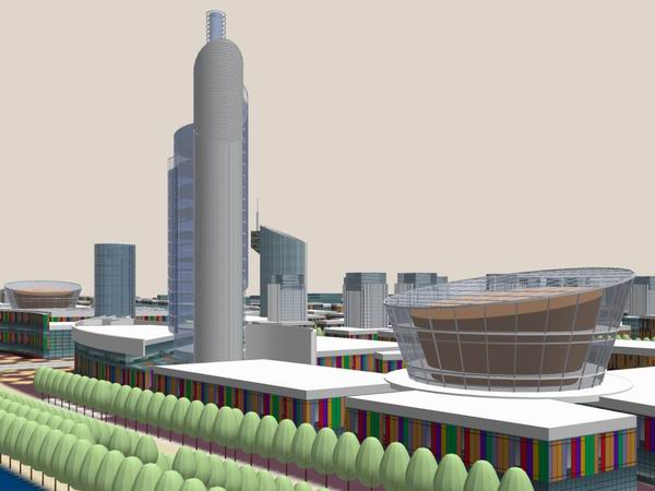 Sketchup Planning Model | Planning and Design of a City's Automobile City, Modern Style