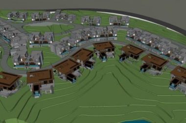 Sketchup别墅模型|独栋别墅，山地别墅，现代风格，多层-BIM建筑网