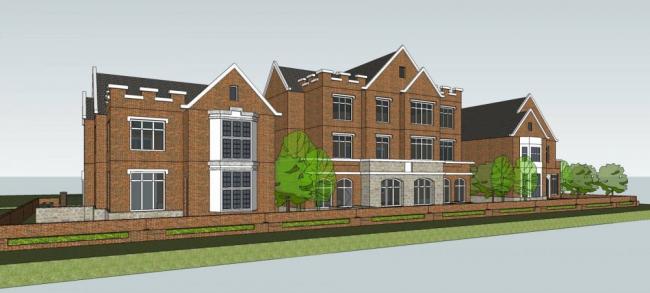 Sketchup别墅模型|多层，居住建筑，独栋别墅，双拼别墅 ，英式，坡屋顶