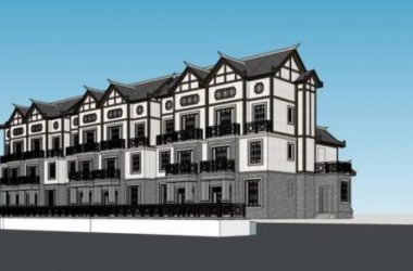 Sketchup别墅模型|联排别墅，多层，中式风格，居住建筑-BIM建筑网