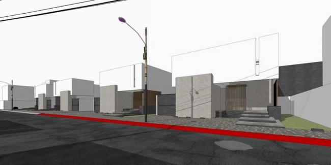 Sketchup别墅模型|联排别墅，现代风格