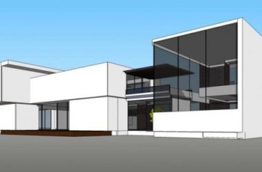 Sketchup别墅模型|独栋别墅，现代风格-BIM建筑网