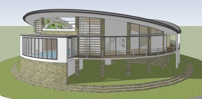 Sketchup别墅模型|独栋别墅，山地，现代风格，住宅设计