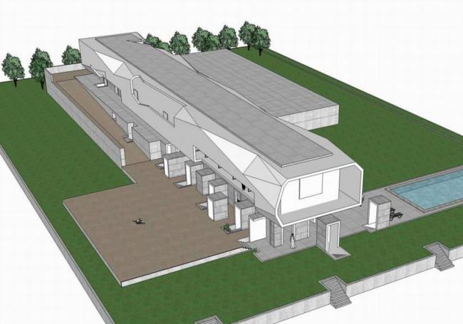 Sketchup别墅模型|独栋别墅，现代风格