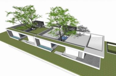 Sketchup别墅模型|独栋别墅，现代风格-BIM建筑网