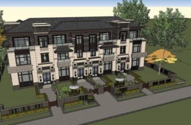 Sketchup别墅模型|莱特中式草原风，联排别墅-BIM建筑网