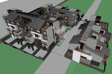 Sketchup别墅模型|联排别墅，现代风格-BIM建筑网