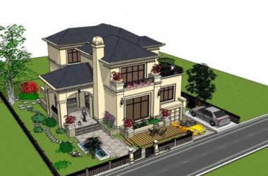 Sketchup别墅模型|独栋别墅，欧式古典风格-BIM建筑网