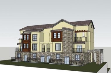 Sketchup别墅模型|联排别墅，坡顶，欧式古典风格-BIM建筑网