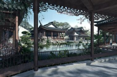 Sketchup别墅模型|多层别墅，中式风格，中式园林-BIM建筑网