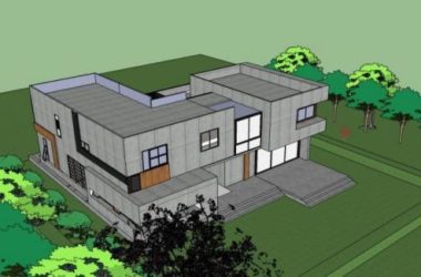 Sketchup别墅模型|独栋别墅，现代风格-BIM建筑网