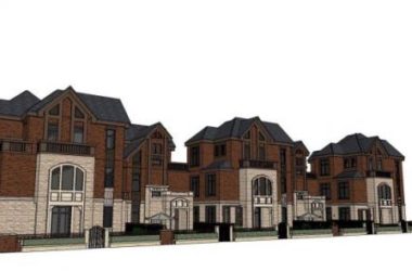 Sketchup别墅模型|五拼别墅，英式古典风格-BIM建筑网