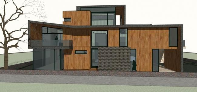 Sketchup别墅模型|多层别墅，居住建筑，现代风格