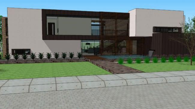 Sketchup别墅模型|独栋别墅，现代风格