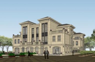Sketchup别墅模型|四拼别墅，法式古典风格-BIM建筑网