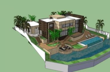 Sketchup别墅模型|独栋别墅，现代风格-BIM建筑网