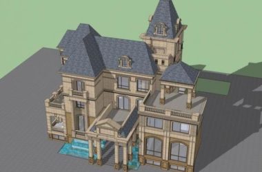 Sketchup别墅模型|独栋别墅，叠拼别墅，法式风格，古典风格-BIM建筑网