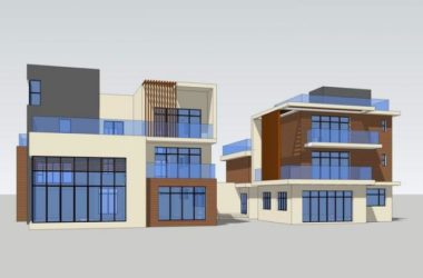 Sketchup别墅模型|独栋别墅，现代风格-BIM建筑网