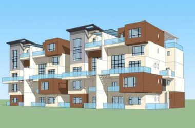 Sketchup别墅模型|叠拼别墅，现代风格-BIM建筑网