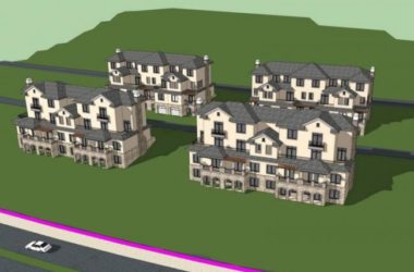 Sketchup别墅模型|法式风格，古典风格，联排别墅-BIM建筑网