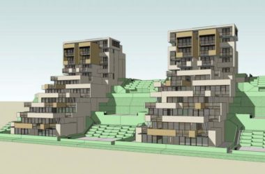 Sketchup别墅模型|山地别墅，现代风格，叠拼别墅-BIM建筑网