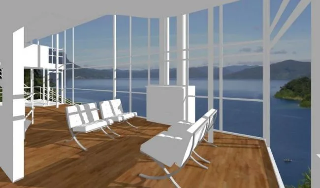 Sketchup别墅模型|Douglas House，海边独栋别墅，现代风格