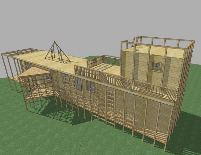 Sketchup别墅模型|StevenHoll别墅，独栋别墅，现代风格