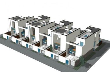 Sketchup别墅模型|联排别墅，新中式风格-BIM建筑网