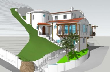 Sketchup别墅模型|坡地别墅，西班牙风格，古典风格-BIM建筑网