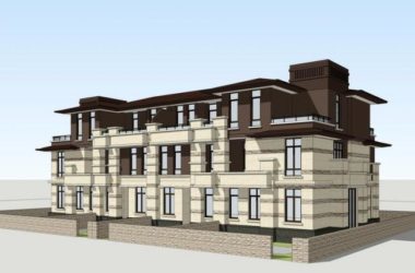 Sketchup别墅模型|联排别墅，法式古典风格-BIM建筑网