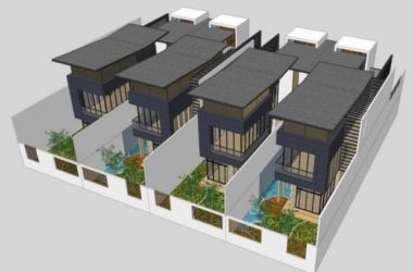 Sketchup别墅模型|联排别墅，现代风格-BIM建筑网