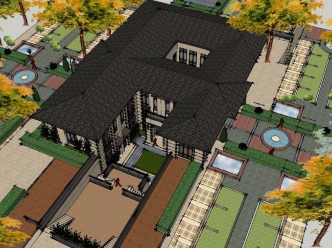 Sketchup别墅模型|独栋别墅，叠拼，花园洋房，古典风格