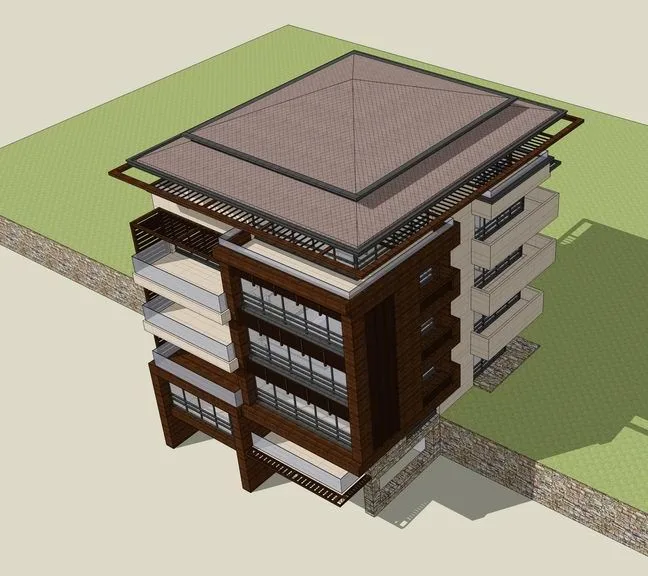 Sketchup别墅模型|多层现代中式别墅