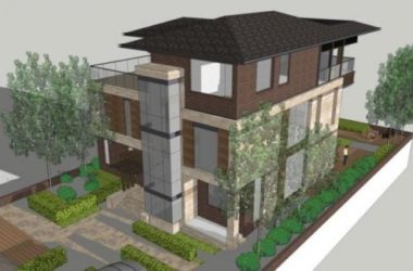 Sketchup别墅模型|独栋别墅，现代风格-BIM建筑网