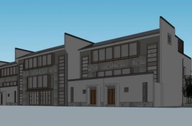 Sketchup别墅模型|联排别墅，东方新古典-BIM建筑网