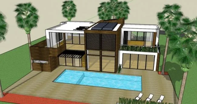 Sketchup别墅模型|独栋别墅，现代风格