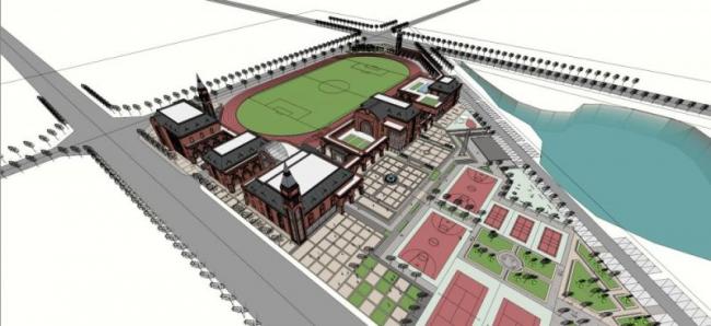 Sketchup别墅模型|多层体育馆，古典风格