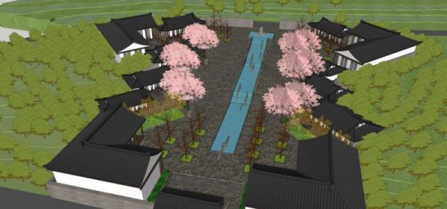 Sketchup别墅模型|别墅，中式风格