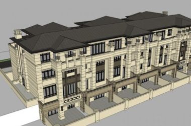 Sketchup别墅模型|联排别墅，欧式风格，古典风格-BIM建筑网