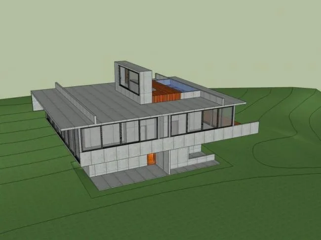 Sketchup别墅模型|独栋别墅，现代风格