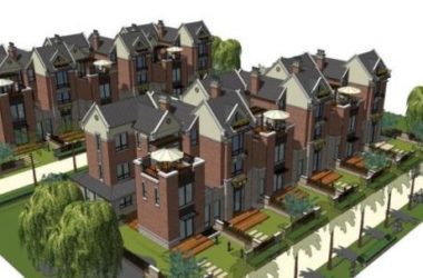 Sketchup别墅模型|联排别墅，英式风格-BIM建筑网