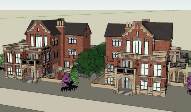 Sketchup别墅模型|独栋别墅，古典风格，英式风格