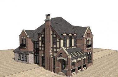 Sketchup别墅模型|叠拼别墅，古典风格-BIM建筑网