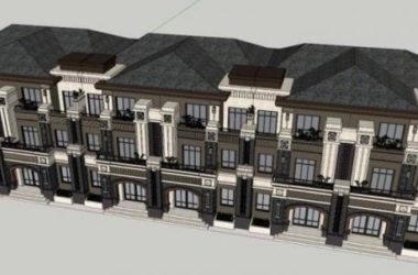 Sketchup别墅模型|联排别墅，古典风格-BIM建筑网