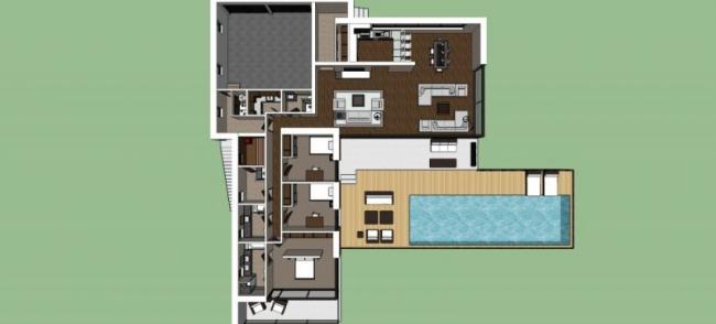 Sketchup别墅模型|独栋别墅，现代风格