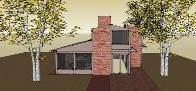 Sketchup别墅模型|独栋别墅，现代风格